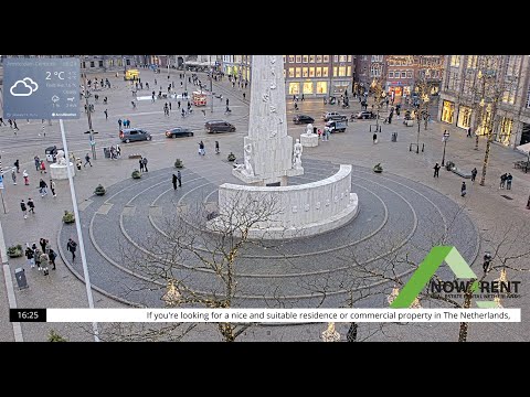 Dam Square at golden hour