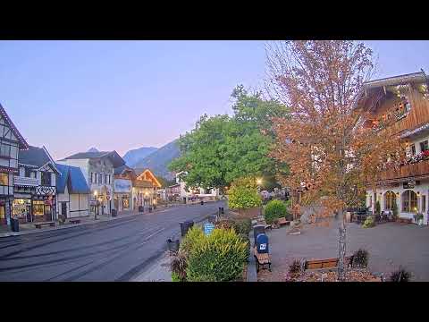 Downtown Leavenworth at golden hour