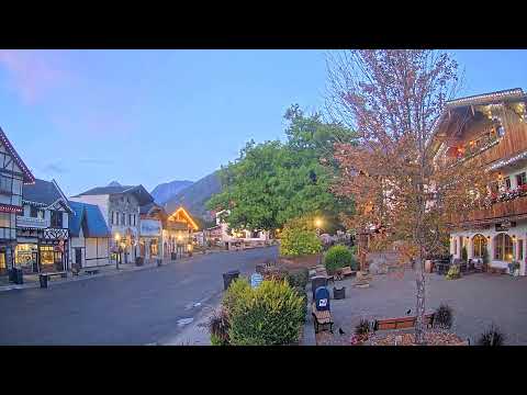 Downtown Leavenworth at golden hour