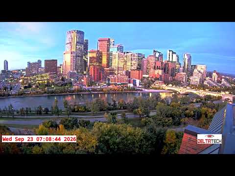 Calgary Downtown at golden hour