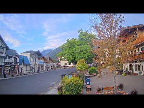 Downtown Leavenworth at golden hour