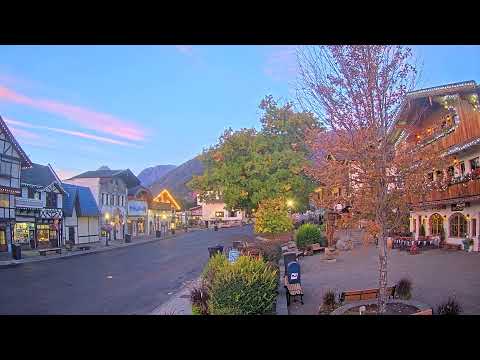 Downtown Leavenworth at golden hour