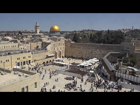 Western Wall Plaza at golden hour