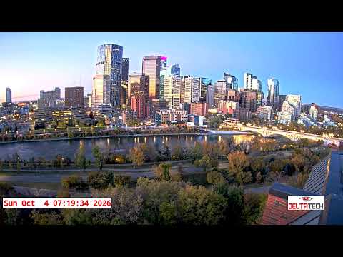 Calgary Downtown at golden hour