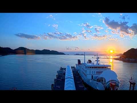 Yawatahama Ferry Terminal at golden hour