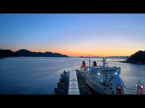 Yawatahama Ferry Terminal at golden hour