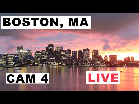 Boston Harbor at golden hour