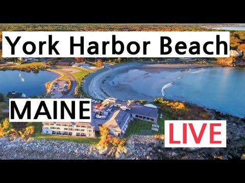 York Harbor Beach at golden hour